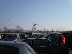 Helicopter from the parking lot